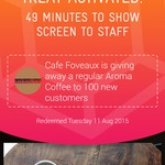Free Regular Coffee (via Telstra Treats App) @ Cafe Foveaux [Surry Hills, Sydney, NSW]