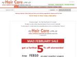 My Hair Care.com.au has extra 5% for FEB