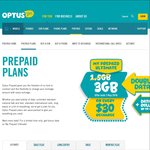 3 Months Double Data - Optus Prepaid Ultimate: $30/3GB | $40/8GB (+ Unl. Int Calls to 10 Countries) | $50/9GB Only