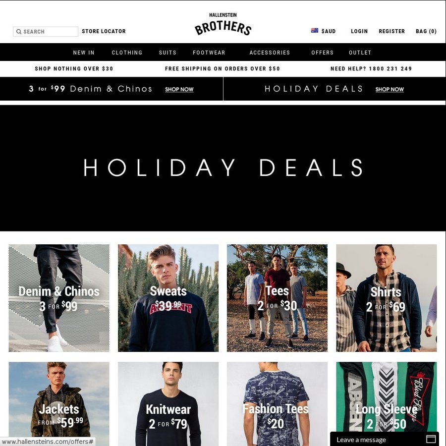 Hallensteins Long Weekend Deals | Save Upto 53% off Men's Clothing ...