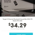 Target 2.1 Ch Bluetooth Soundbar $34.29
