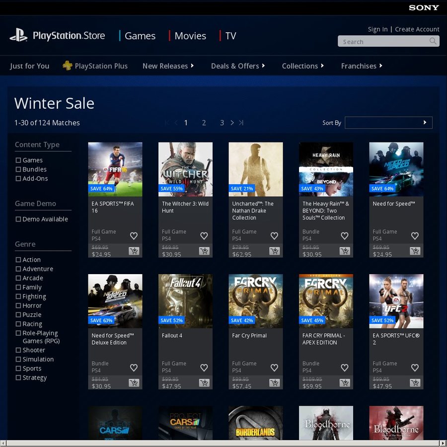PlayStation Store Winter Sale up to 75 off PS4 Games OzBargain