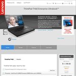 Lenovo ThinkPad T460 $1199 Delivered - i5-6200U, 14" IPS FHD, 8GB RAM, 128GB SSD, 9 Cells up to 20.2Hrs Battery
