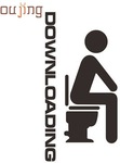 'Downloading' Toilet Wall Sticker USD$0.15 (AUD$0.21) Delivered @ AliExpress