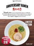 $10 Special Anniversary Ramen This Week 7-13 Aug @ Ippudo Chatswood and Macquarie Centre [NSW]