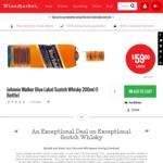 Johnnie Walker Blue Label Scotch Whisky 800ml (4x 200ml) $165 + Free Shipping @ WineMarket