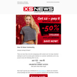 50% off XS News Annual Plan, Any Size