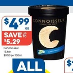 [SA] ½ Price Connoisseur Ice Cream Tubs 1L $4.99 @ Foodland 