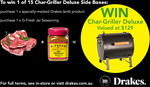 Win 1 of 15 Char-Griller Side Boxes [QLD & SA - Purchase Any Specially Marked Lamb Product + a G-Fresh Spice Jar from Drakes]