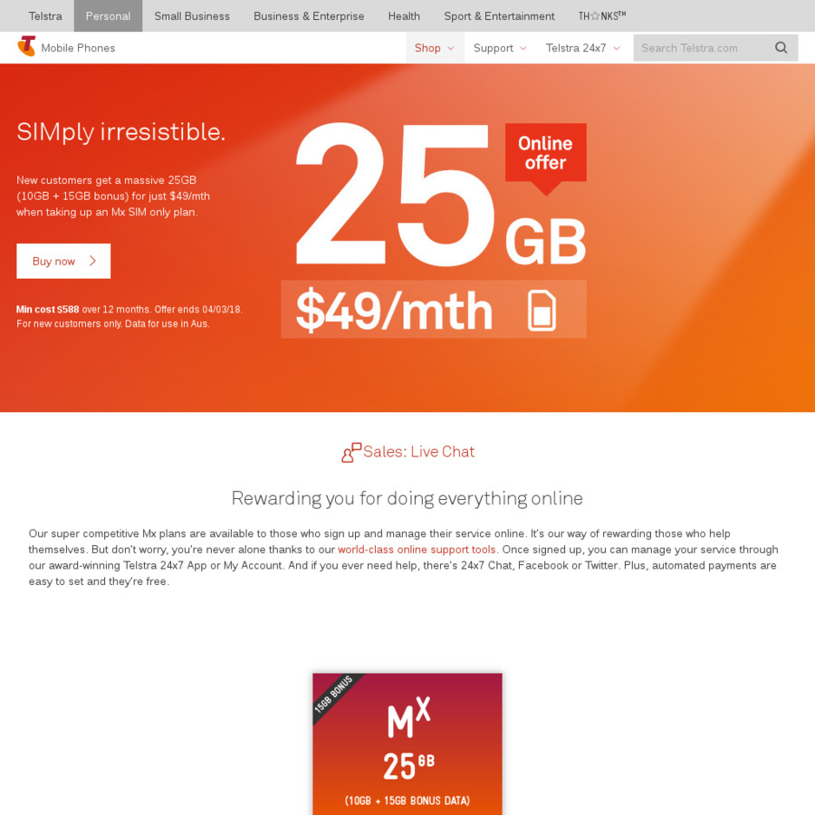 Telstra Sim Only Plan 49 A Month For 25GB New Customers Only 12 telstra-sim-only-plan-49-a-month-for-25gb-new-customers-only-12