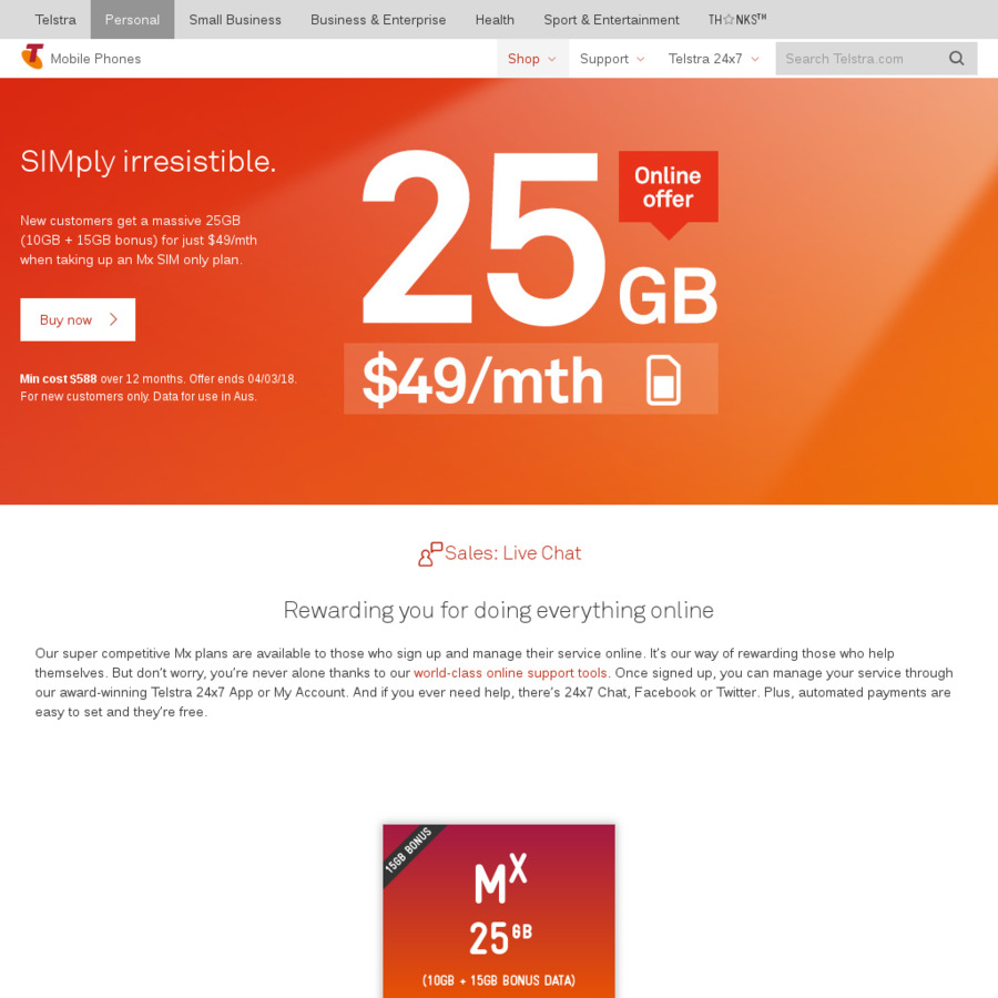 telstra business plans sim only