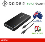 RAVPower NEW 20100 USB-C PD Port Power Bank $80.95 Delivered with 10% Off eBay Coupon @ SOBRE eBay Store