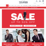 TM Lewin Suit Clearance, 100% Wool Suits from $199, ($169 with UNiDAYS Account), Free Delivery