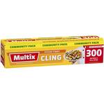Multix Cling Wrap Premium Value Pack 33cm x 300m $6.50 (Was $13.25) @ Woolworths