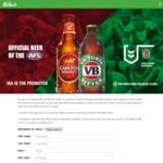 Win 1 of 6 Double Passes to Week 1 of the AFL or NRL Finals Worth $140 from The Bottle-O/IGA Liquor/Cellarbrations