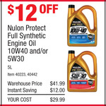 Nulon Full Synthetic Oil 5L 5W30/10W40 $29.99 @ Costco (Membership Required)