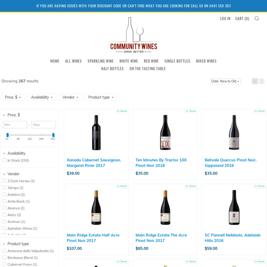 15% off All Wines @ Community Wines - OzBargain