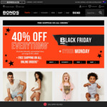 40% off Everything (Excl. Intimately, Personalised Items, Pet Range & AFL Collab.) + Free Shipping @ Bonds