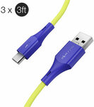 [AU Stock] 3PCS BlitzWolf BW-TC14 3A USB Type-C Charging Data Cable 3ft US$5.66 (~A$8.32) Shipped @ Banggood