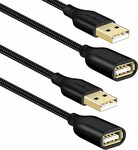 Fasgear 2-Pack 6ft USB 2.0 Extension Cables $10.70 + Delivery ($0 with Prime/ $39 Spend) @ FasgearDirect via Amazon AU