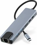 USB-C 6-in-1 Hub, 4k 60Hz, 1000Mbps Ethernet, USB3.0 - $40.37 Delivered @ HARIBOL Amazon AU
