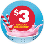 [VIC, NSW, WA, QLD] Regular Milkshakes $3 @ Krispy Kreme