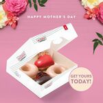 4 Free Donuts (1 Strawberry, 1 Chocolate, 2 Orig. Glazed) with Any Dozen Purchase on Mother's Day (08-May-22) @ Krispy Kreme