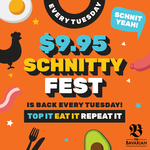 [ACT, NSW, VIC, QLD, SA] $9.95 Schnitzels Every Tuesday with Purchase of a Full-Priced Drink @ The Bavarian