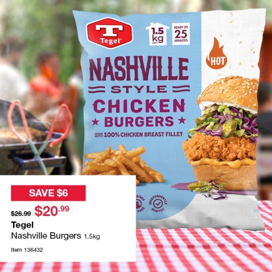 Tegel Nashville Style Chicken Burgers 1 5kg 20 99 Sharpie Permanent double-stack-of-crunchy-fried-chicken-burgers