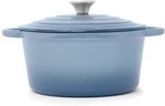 4L Cast Iron Casserole Light Blue $15 + Delivery (Free with OnePass / in store) @ Kmart