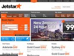 Jetstar 24 Hour Sale to NZ $99 One Way or Return From $206