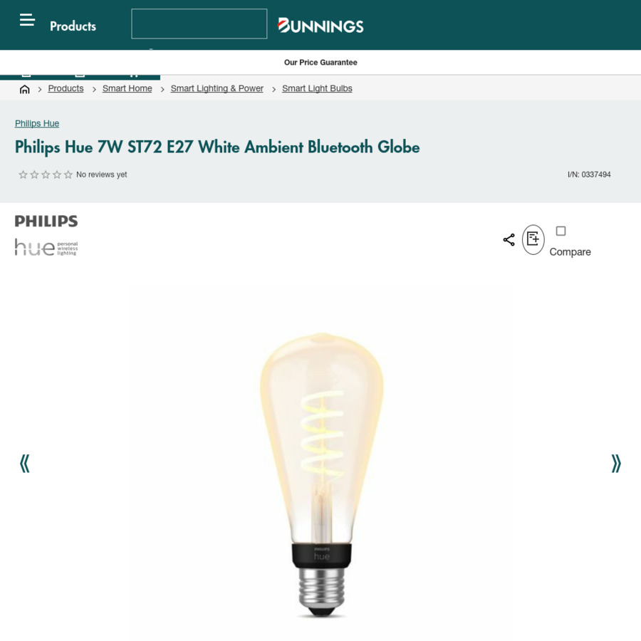 Philips Hue ST72 E27 White Ambiance Filament Bulb - $39 + Delivery ($0 ...