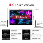 Weichensi 13.3" OLED 4K UHD HDR Portable Touchscreen Monitor US$209.34 (~A$312.15) Delivered @ Weichensi Store AliExpress
