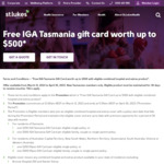 $250/$500 IGA Tasmania or EFTPOS Gift Card with New Single/Family Eligible Hospital + Extras Insurance Policy @ St Lukes