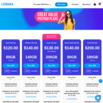 Lebara Large 360 Days Pre-Paid Plan (35.4GB Data Per 30 Days for 425GB Total) for $199 Delivered @ Lebara