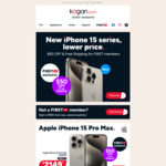[Kogan First] $50 off iPhone 15 Series (e.g. iPhone Pro 15 Max $2149) + Free Delivery @ Kogan