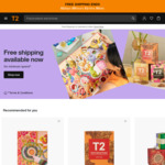 Free Standard Shipping with No Minimum Spend (Save $10, Was $50 Minimum Spend) @ T2 Tea