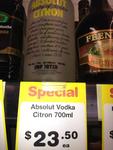 Absolut Citron Vodka - $23.50 BWS Melbourne