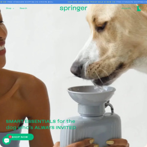 25% off Dog Water Bottles + $10 Shipping ($0 with $60 Spend) @ Springer Pets USA