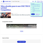 Win 1 of 15 Double Passes to One True Loves from Student Edge