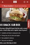 $5 Snack Sub Box (Daily until 4pm, Pricing May Vary by Store and Region) in-Store @ Red Rooster