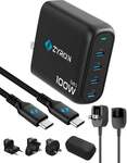 Zyron Powerpod 100W GaN 3 Travel Charger [4x USB-C] + 2m Braided Cable + Travel Case $70 Delivered @ Zyron Tech