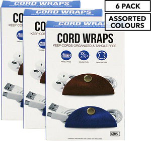 3x GEMS Leather Cable Organiser Wrap 2-Pack $1.59 + Delivery ($0 with OnePass) @ Catch