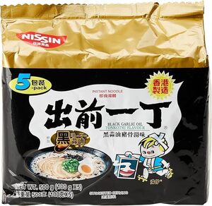 Nissin Black Garlic Oil Tonkotsu Instant Noodle 5 Packets, Pork, 500g $4.95 + Delivery ($0 with Prime/ $59 Spend) @ Amazon AU