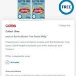 Free Pack of Barilla Gluten Free Pasta 340g at Coles @ Flybuys (Activation Required)