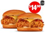 2x Parmi Jack’s Fried Chicken Burgers for $14.90 (Usually $24.90) @ Hungry Jack's - Pick Up Only (App Required)