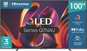 Hisense 100" Q7NAU 4K QLED Smart TV $3441 via Price Check ($0 Del up to 30km of Store + Wallmount Installation) @ The Good Guys