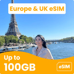 Europe & UK eSIM (40 Countries) 90 Days 100GB Data - $216 @ SimsDirect