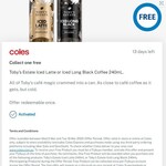 Free Toby's Estate Iced Latte or Iced Long Black 240mL at Coles @ Flybuys (Activation Required)