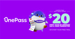 OnePass 1 Year Membership for $20 (New & Lapsed Members Only) @ OnePass